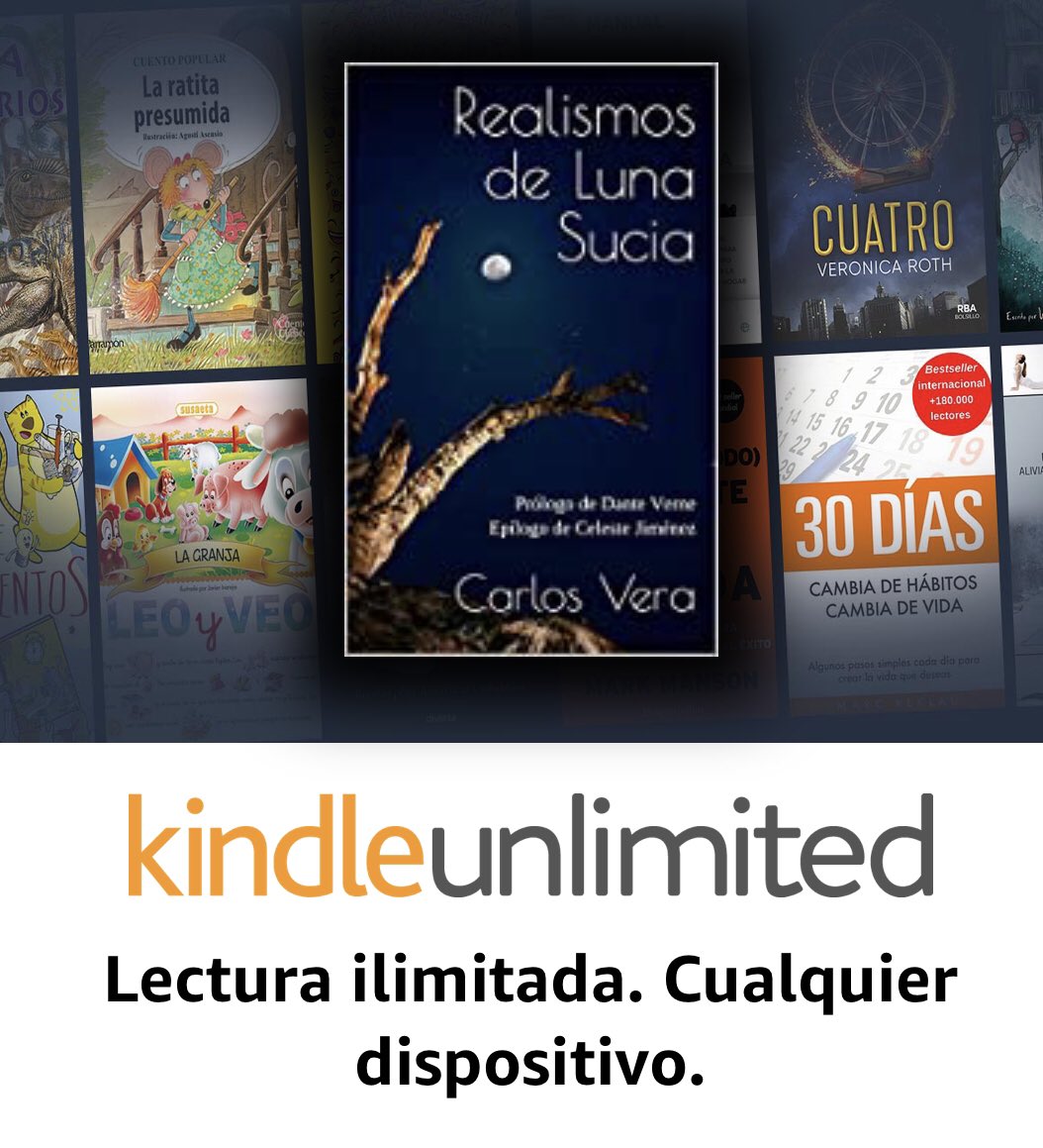 ¿Tienes ebook o un dispositivo similar? 
¿Y cuenta en kindleunlimited? 
Si es así, #realismosdelunasucia puede ser tuyo gratis 🌙♥️

#poema #poem #libro #libros #prosapoetica #lirica #literatura #destacado #recomendado #luna #versos <a href="/Dante_Verne/">Dante Verne</a> <a href="/pincelesste/">Celeste Jiménez</a>