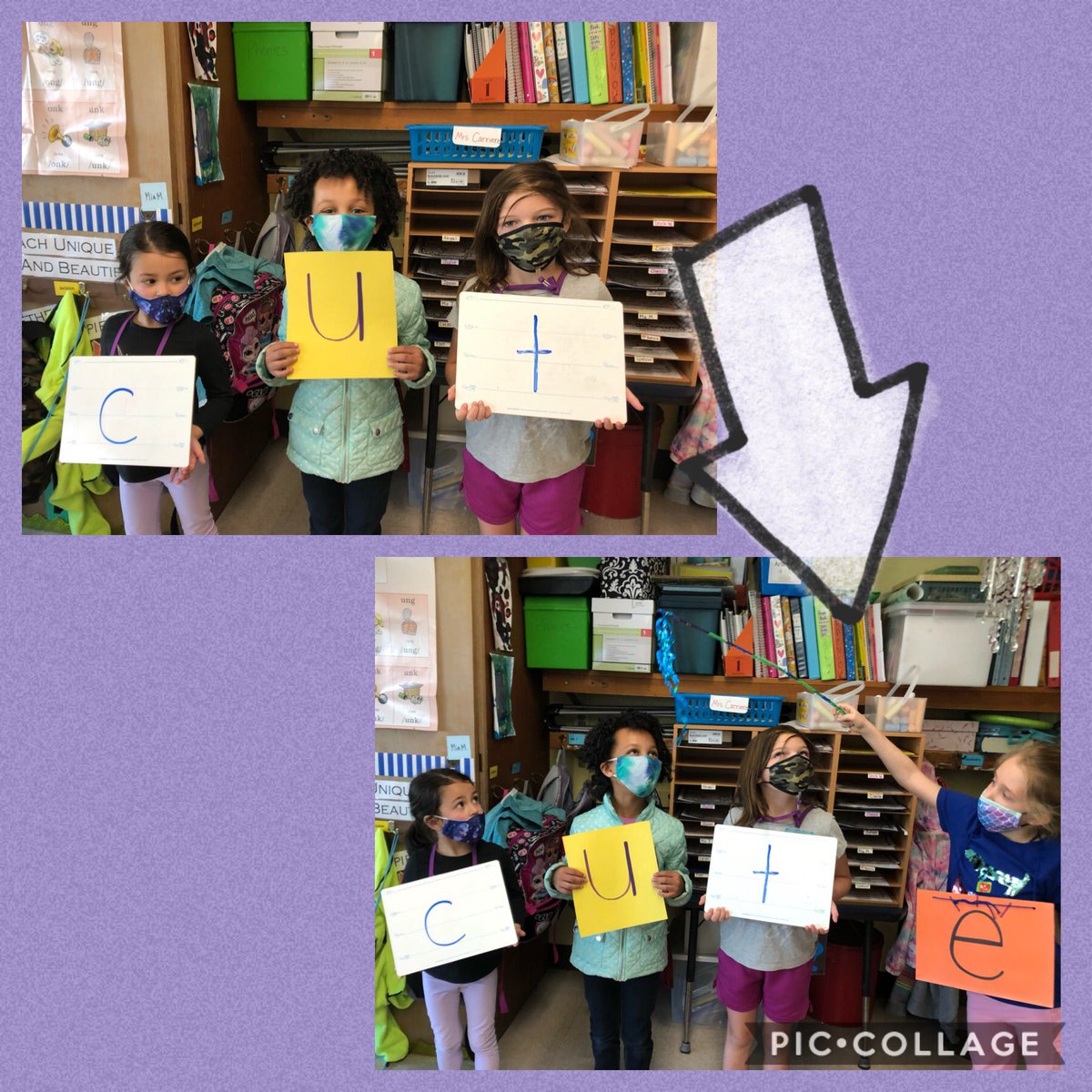 MrsLyonsNPS's tweet photo. Put a “magic E” on the end and it makes a new word! #firstiefun #magicEwand #makingitmeaningful #littleschoolbig💜 #NPSpride https://t.co/AFkiH1Wgoh