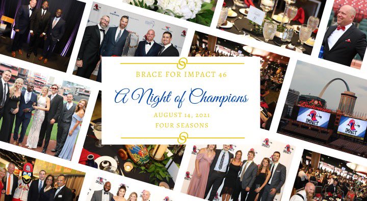 Our charity <a href="/Brace4Impact46/">Brace for Impact 46</a> is hosting our Gala August 14th at the Four Seasons in Stl.
.
Lance Berkman, Jason Motte, and Allen Craig have committed and will be on a panel at the end of the night!
.
Link to tickets...

one.bidpal.net/braceforimpact…