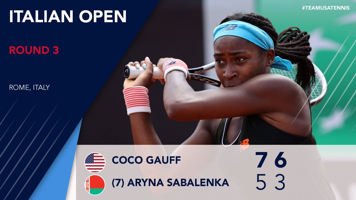 When in Rome, pull the big upset!

<a href="/CocoGauff/">Coco Gauff</a> defeats Madrid champion Aryna Sabalenka to reach the quarterfinals.