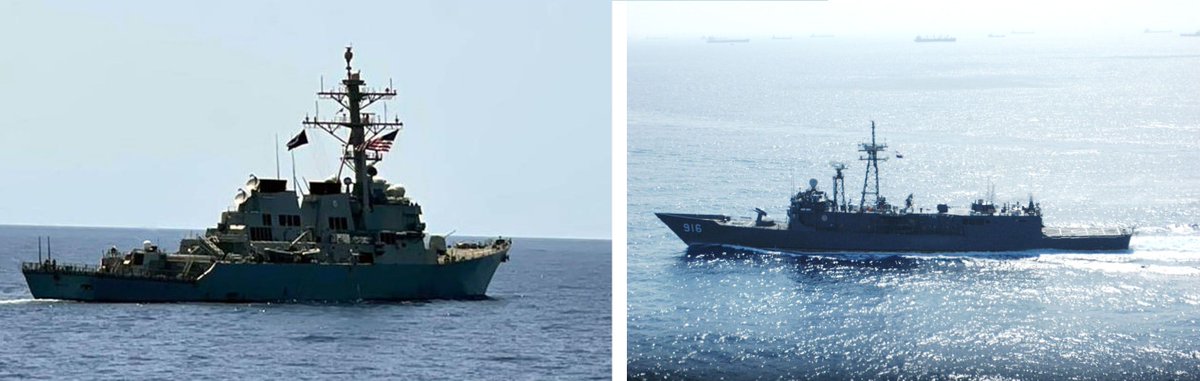 EgyArmySpox's tweet photo. #المتحدث_العسكرى : القوات البحرية المصرية والأمريكية تنفذان تدريبًا بحريًا عابرًا بنطاق الأسطول الجنوبى بالبحر الأحمر ... https://t.co/jE6Ko646LA