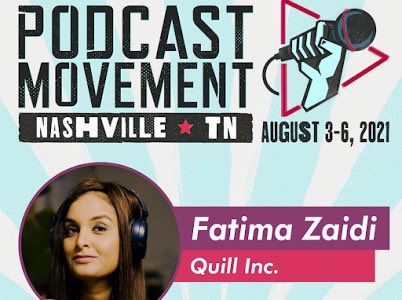 Looking forward to speaking at <a href="/PodcastMovement/">Podcast Movement</a> in #Nashville this summer. If you’re going to be there make sure to stop by <a href="/inc_quill/">Quill Inc</a> booth to replenish on snacks, + say hi or DM me and we can book a meeting in advance.#podcast #pm21