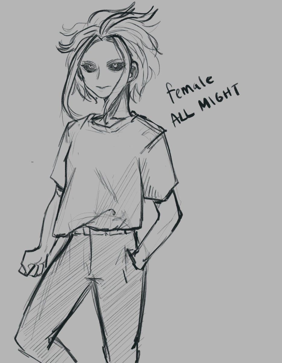 tunafishprince1's tweet photo. Some female all might sketches I did last night. #femallmight #genderbend #bnha #mha https://t.co/MdClTMEdMo