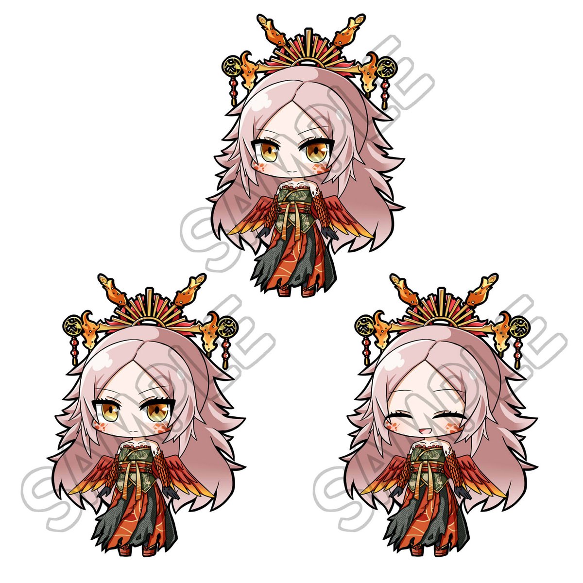 「今回、個人Vtuberの不死美鳥カイネ様()からのご依頼で、デフォルメキャラの立」|コモラ@お仕事募集中🌙🍹💧🫧のイラスト