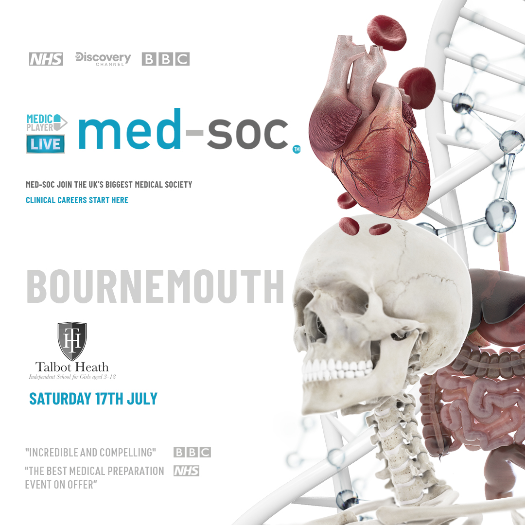 ⭐MED-SOC is coming to BOURNEMOUTH⭐ 
We're so excited to be back with LIVE events! 🎟️ Don't miss out, tickets are selling fast. 
med-soc.co.uk
<a href="/TalbotHeathSch/">Talbot Heath School</a>
