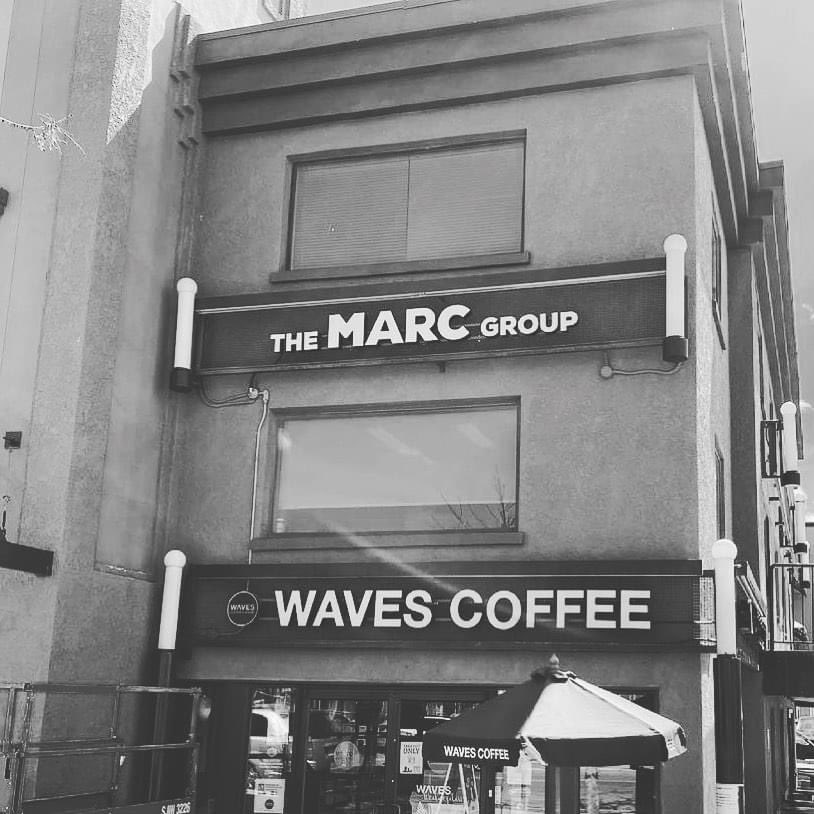 Is it just me or did downtown Calgary just get wayyyyyy cooler? #theMARCGroup #WhereWeWork #yyc #Calgary #sign