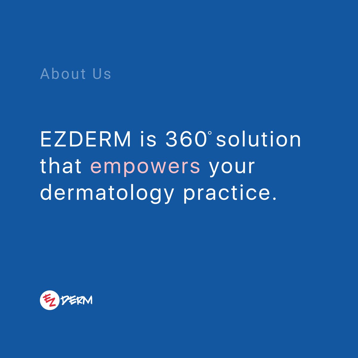 EZDERM's tweet photo. We are designed for #dermatologists! https://t.co/5Jwcs7WWWX