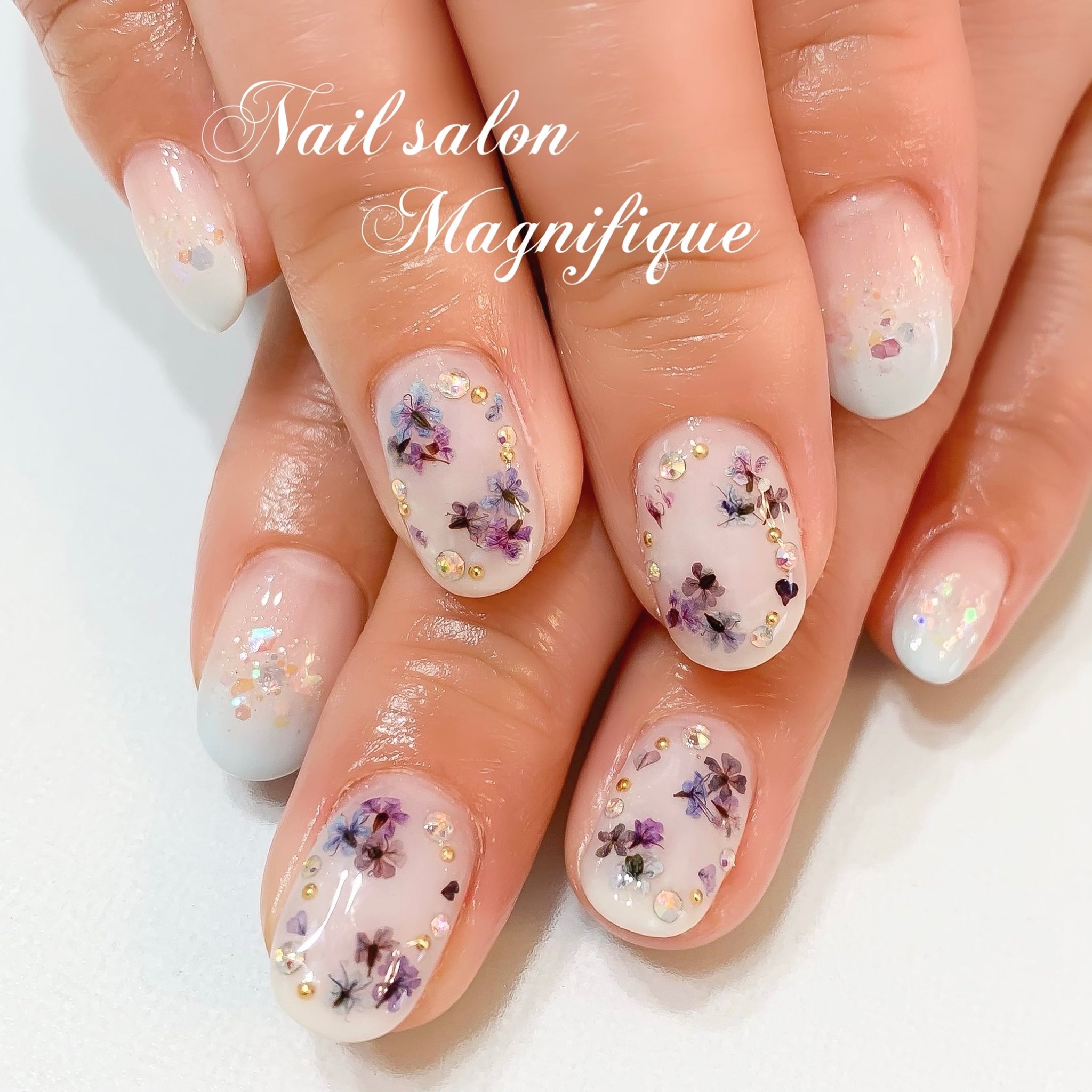 Twitter 上的 Nailsalon Magnifique Nail Nailsalon ネイル ネイルサロン ジェルネイル フラワー ネイル 押し花 押し花ネイル ドライフラワー ドライフラワーネイル お花 お花ネイル かわいい 春 春ネイル パステル ブルー グラデーション オフィス