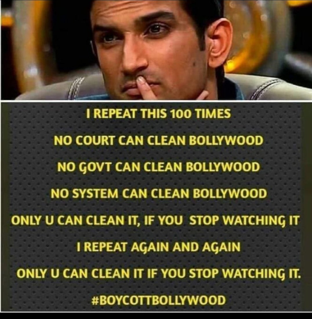 Only Public Awareness can clean Bollywood 

NEVER FORGET crimes of bullywood 

#BoycottBollywood #BoycottRadhe 

#राधे_फिल्म_का_बहिष्कार_करो

"Did AU Bhatt Plan SSR Murder" with 100% involvement of Bhoi