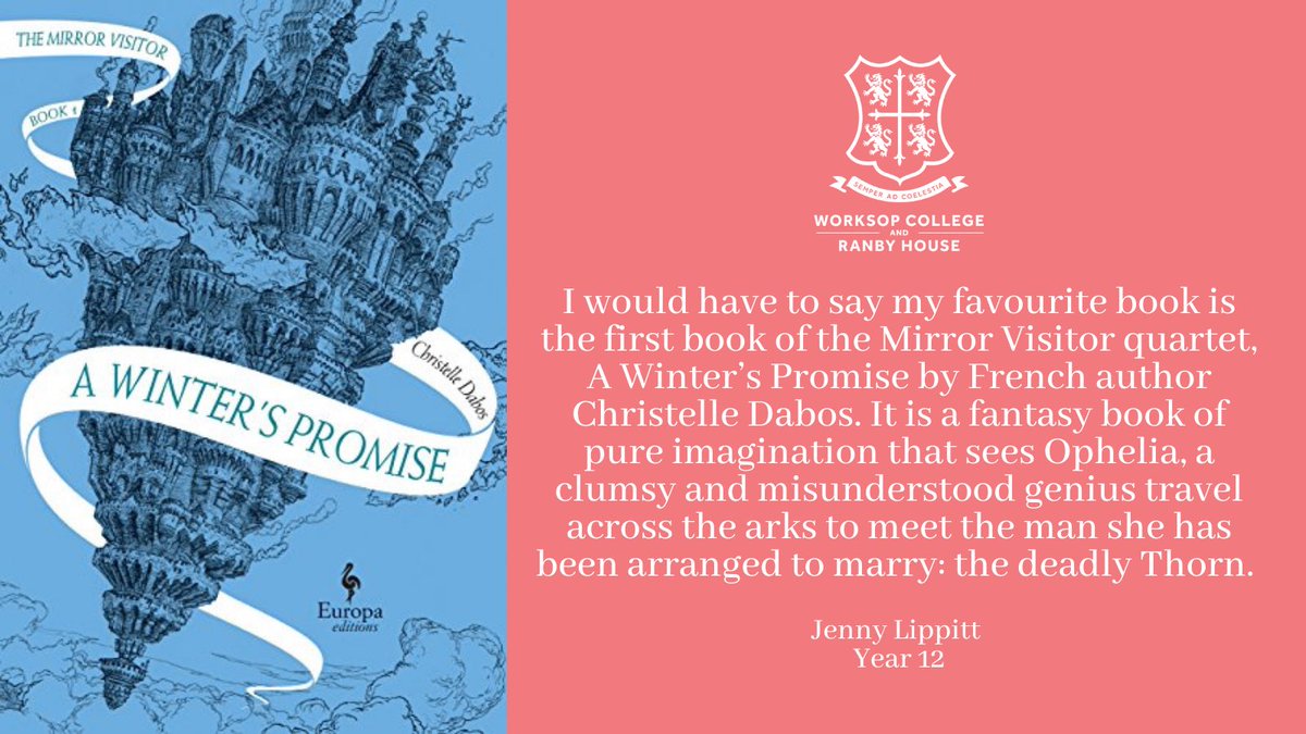 Next to share their favourite book for #NSSM2021 is Jenny, Year 12 📚

A Winter’s Promise sounds like a fantastic story!

#NSSM2021 <a href="/FCBGNews/">FCBG</a> #worksopcollege #northnotts