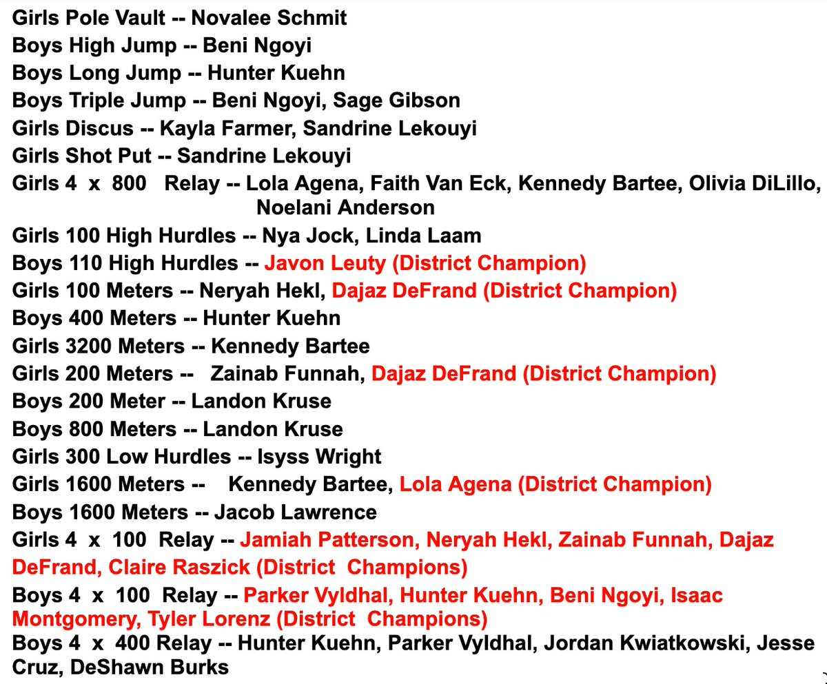 Yesterday was HUGE! 28 Individual Lincoln High Athletes qualified for the 2021 Nebraska State Track and Field Meet! Among that group were 6 District Champions! 💪💪💪⛓️⛓️⛓️#golinks #youknow