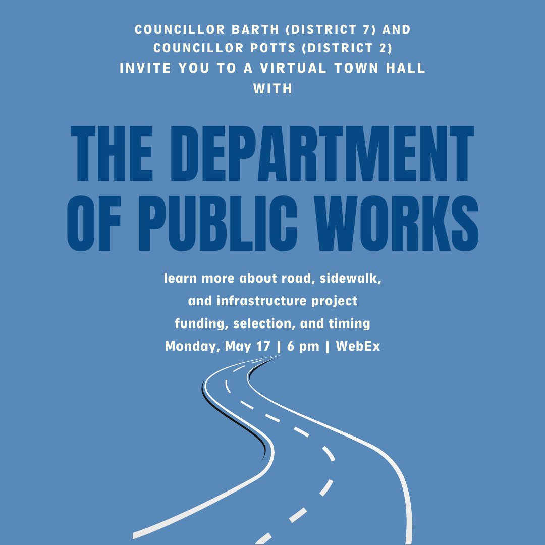 kp4indy's tweet photo. Join me and @votebarth for a virtual town hall event with staff from @IndyDPW to discuss how infrastructure works in Indy! On Monday at 6pm, join via WebEx: https://t.co/ECyrzZsECK https://t.co/nxUzDYX9ev