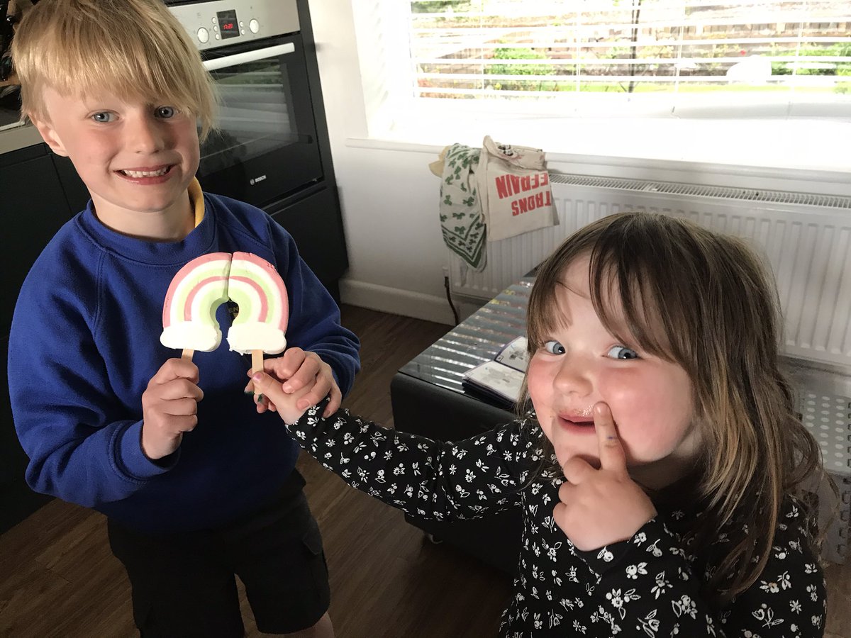 emailh's tweet image. Loving the ice cream @walls @NHSuk #Rainbow