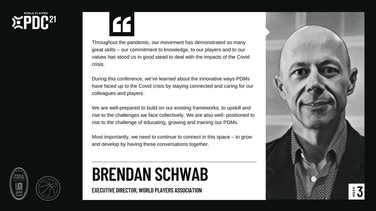 📕 Executive Director of @WorldPlayersUtd pays tribute to PDMs for their integral roles during the Covid crisis and looks to the future.

🗣"We are well-prepared to build on our existing frameworks, to upskill and rise to the challenges we face collectively."

#PDC2021