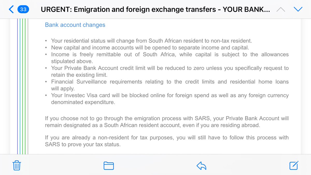 Saffas: cancel SA credit card? FE or tax emigrated? SA credit card ONLY for SA use! No foreign spend! Separate card limit? Overdraft credit limit no zero  #expatTAX #taxmigration no need to waste money on someone’s figment called new #financialemigration (sic)! Speak to @hugovzyl