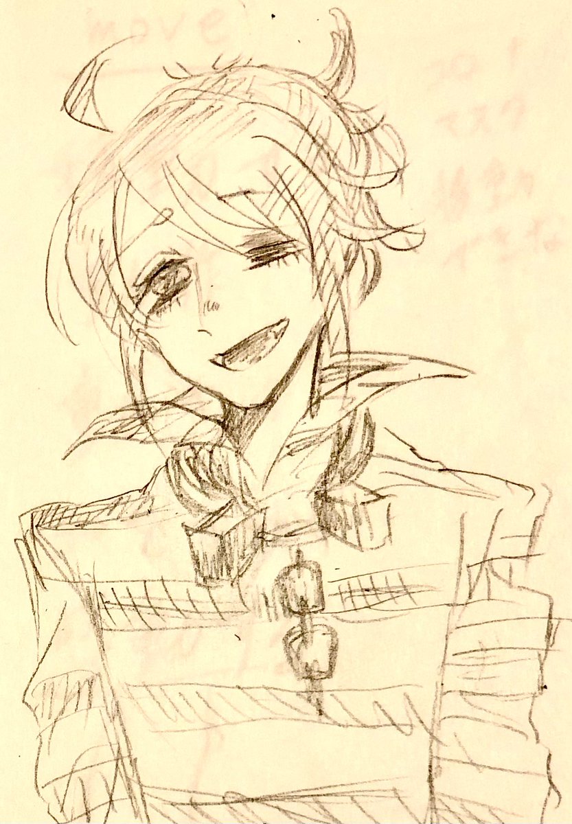 授業中アイデア何も浮かばんすぎて出来た落書きルカバルあげて寝ます💤 