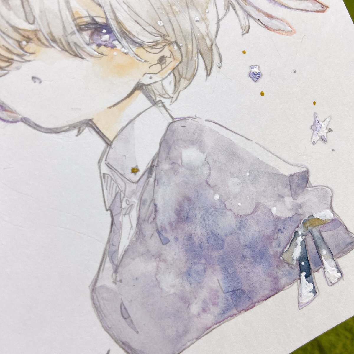 「メイドちゃん
2枚目の服のところの滲みがめちゃくちゃ好みに塗れた☺️❤️ 」|針子🦔のイラスト
