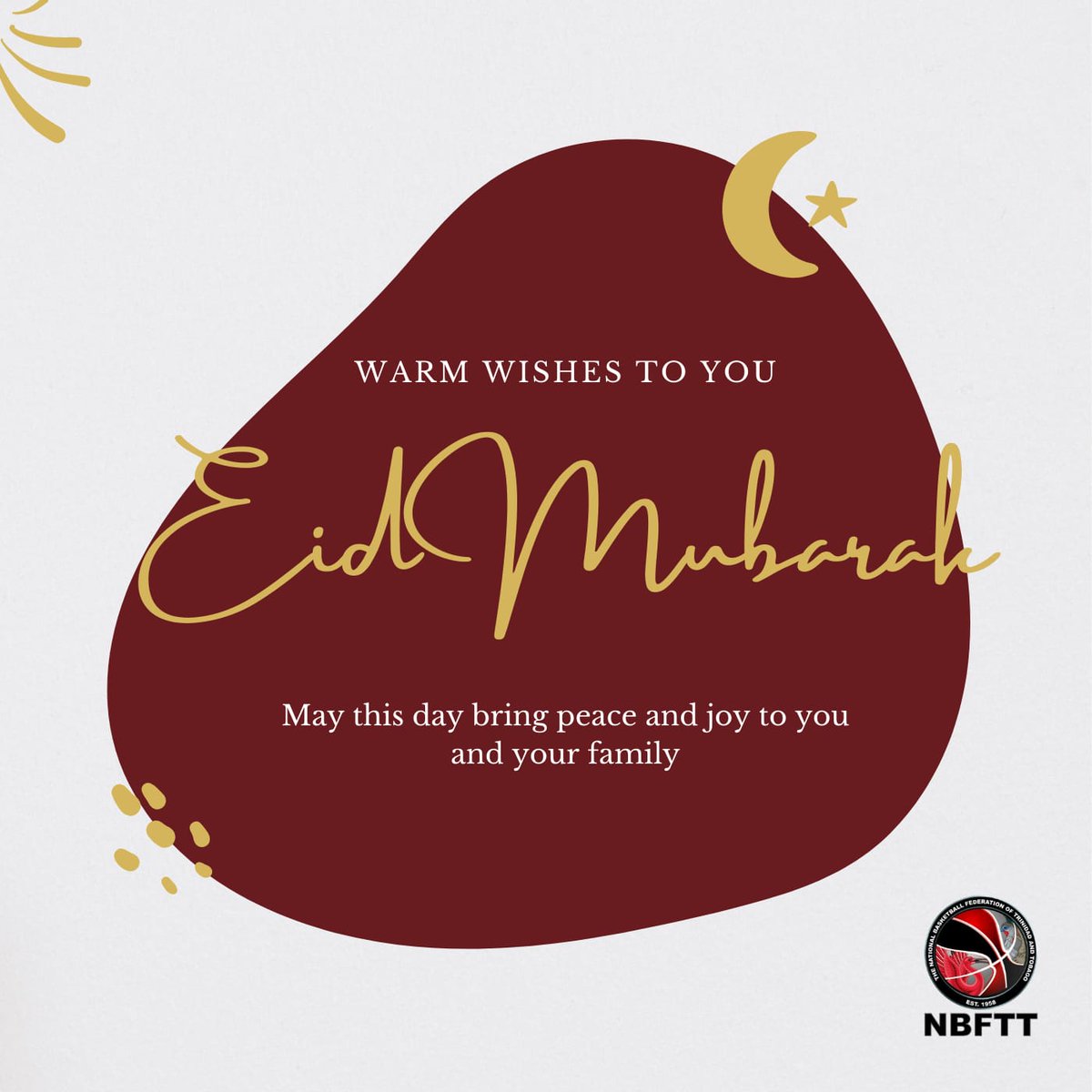 NBFTT_'s tweet photo. Eid Mubarak - To our Muslim brothers and sisters, have a blessed Eid al-Fitr.

🏀⛹🏽‍♀️⛹🏾‍♂️🇹🇹 #Basketball #TrinidadandTobago #Caribbean #Sport #TnT #Youth #YouthSports #YouthBasketball #TTO #Athlete #SportForAll #Women #Men #Girls #Boys #EidMubarak #Eid https://t.co/h1F0H3RwEl