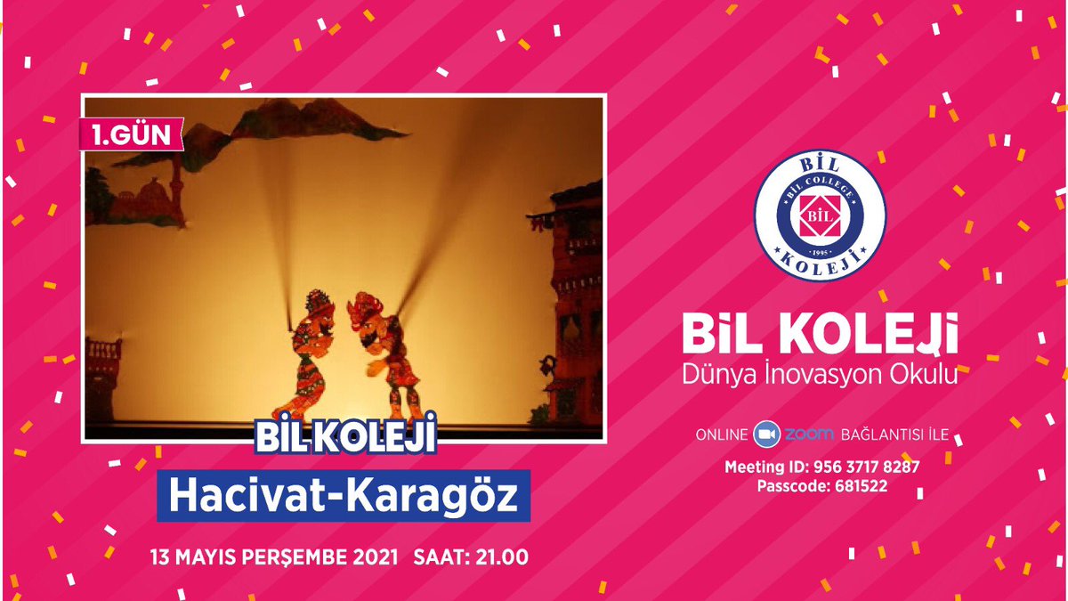 bilkolejleri's tweet photo. BİL Koleji Online Ramazan Şenliğinde bugün Hacivat-Karagöz gölge oyunu var.
Hepinizi bekliyoruz.
#RAMAZANBAYRAMI #Ramazan https://t.co/GSdRiYWdA2