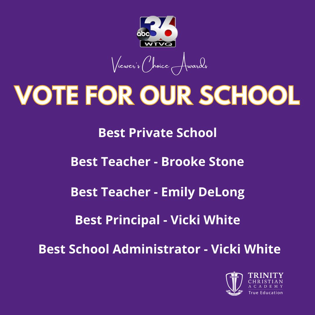 trinitylex1988's tweet photo. There is still time to vote for Trinity in ABC 36’s Viewer’s Choice Awards contest. Some of our faculty was also nominated for certain awards so make sure that you also vote for them. You can vote every day until May 21! https://t.co/JO4BwAGUNe