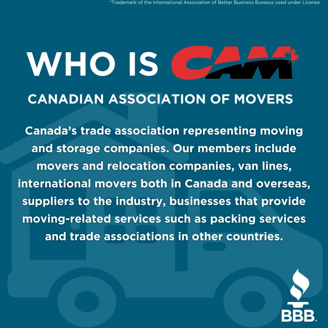 BBBAtlantic's tweet photo. @cam_movers offers resources to assist you in selecting the right mover for your home move.   #BBB #StartWithTrust #MovingMonth #TrustedandReliableMovers
#movesyoucantrust
#makesafemoves https://t.co/fBg4P71HTb