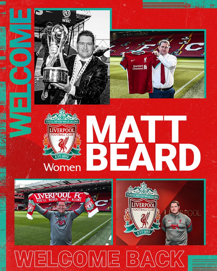bee_lamsing's tweet photo. #PleaseWelcome
ลิเวอร์พูล ทีมหญิง(Liverpool_F.C._Women) ประกาศแต่งตัั้ง แมตต์ เบียร์ด เข้ามารับงานเป็นผู้จัดการทีมอีกครั้ง
เพื่อกอบกู้วิกฤติของทีมที่เล่นในเดอะ แชมเปี้ยนชิพ
เบียร์ด เคยพาทีมได้แชมป์ลีกสูงสุดหรือ FA Women's Super League มาครองได้ถึงสองสมัย เมื่อปี 2013 และ 2014 https://t.co/kpdW5XW5BW