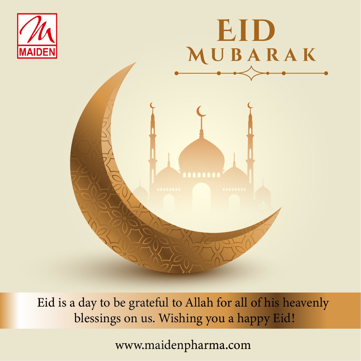 LtdMaiden's tweet photo. EID MUBARAK - Maiden Pharmaceuticals Limited 
#maiden #maidenpharmaceuticals #pharma #indiabestpharmaexporters #bestexportersinindia #pharmamanufacturingcompany #exportersinIndia #pharmaexportersnearme #pharmaexporterindelhincr #neutralcore #pharmacist #PCDPharma #PCDPharmaFranch https://t.co/pkPitLIY4j