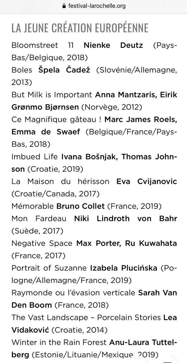 VivementLundi's tweet photo. #BonneNouvelle Dans sa très riche programmation 2021, le @FEMAlarochelle proposera un focus sur la jeune création européenne en #stopmotion en partenariat avec #NefAnimation https://t.co/jlJ4h4L82J