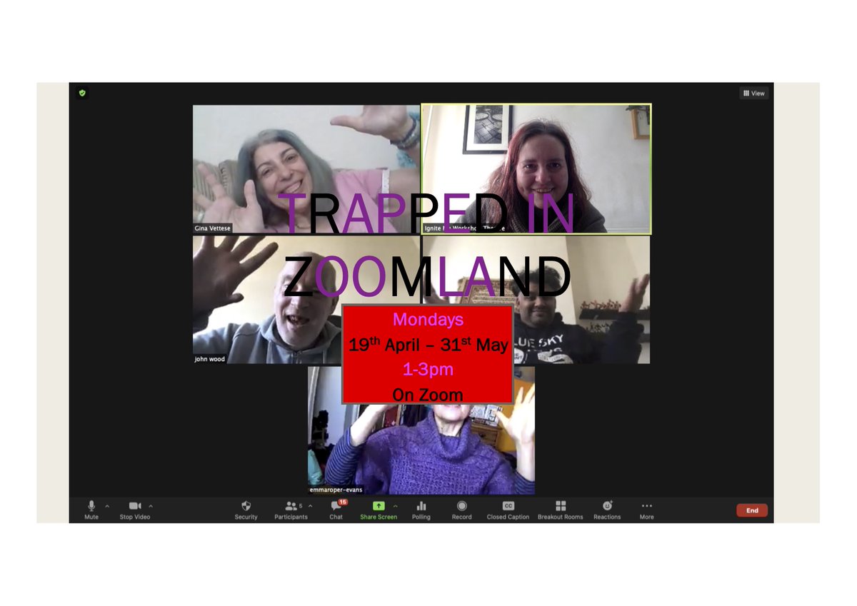 IGNITEMEWT's tweet image. Trapped In Zoomland continues on Mondays at 11am with @CitynIslington  and 1.30pm open to all. Join us in this creative journey through games, exploration and storytelling. With @SAFETYNETHF1 and @MertonCIL and @RUILS