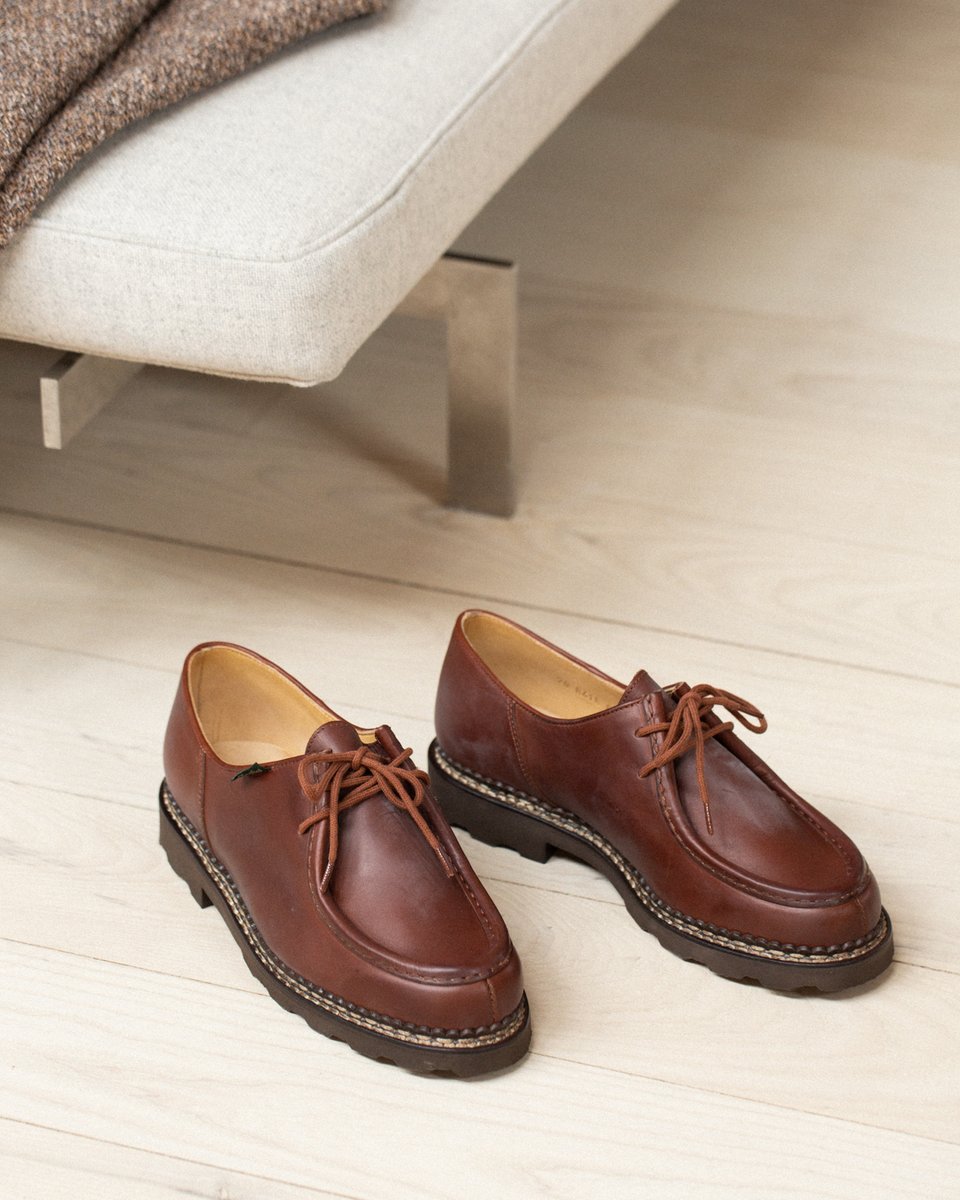 The Paraboot Michael is the quintessential derby, with its lowered moc toe and tonal construction. The full leather upper is handmade in France and features a distinct Norwegian welted construction.

Available now in-store and online at Norse Store.

#paraboot #norsestore