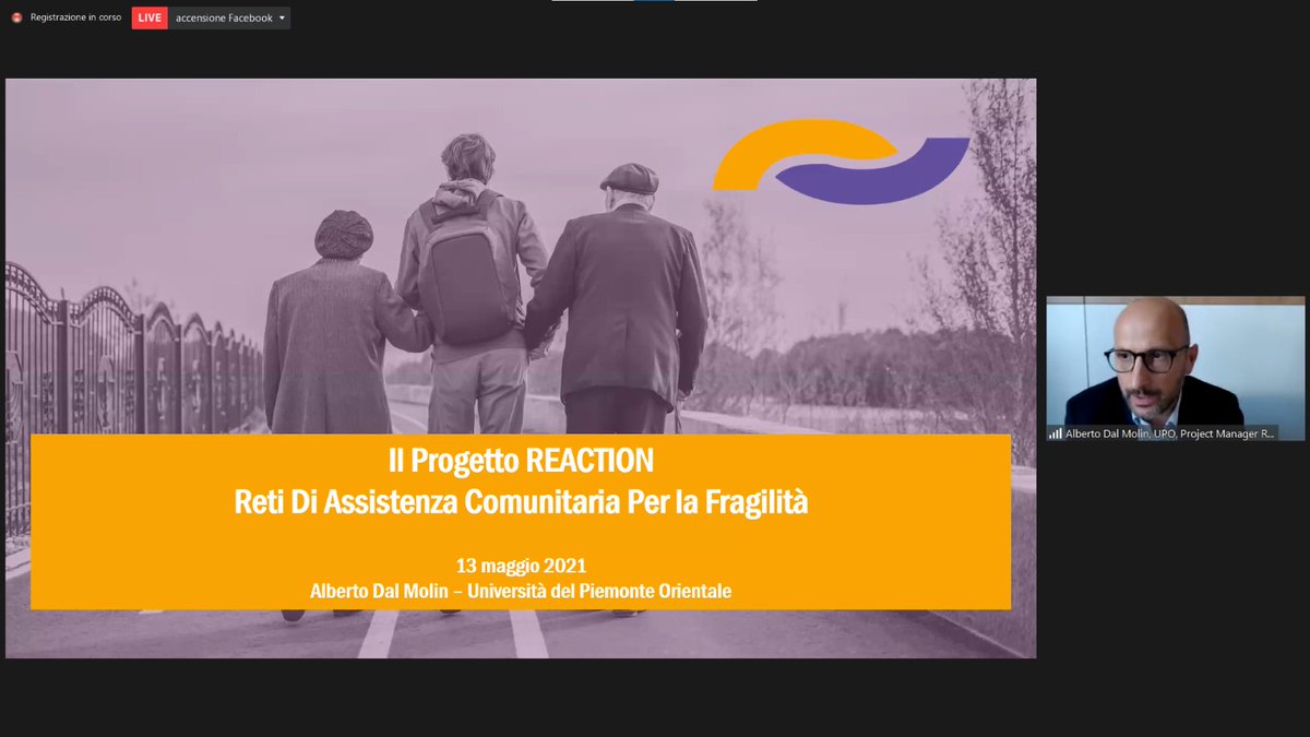 ProjectAging's tweet photo. «La #pandemia ha evidenziato l'urgenza di coinvolgere nelle cure l'intera comunità. Il sistema sanitario non può gestire da solo i bisogni di salute del territorio". Alberto Dal Molin presenta il progetto REACtion: https://t.co/cylSfm86cS

#infermieri #progettoreaction https://t.co/nWs3KmBy4U