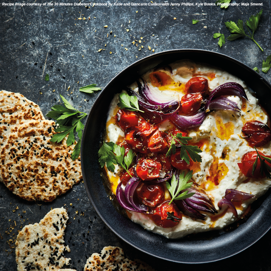 Our May/ June magazine is full of diabetic-friendly recipes like this Charred Tomatoes, Labneh and Flatbread:
rudehealthmagazine.ie/recipe_charred…

#Recipe from 'The 30 Minutes Diabetes Cookbook' by Katie and Giancarlo Caldesi with Jenny Phillips @katiecaldesi <a href="/MrCaldesi/">Giancarlo Caldesi</a> 
#diabetes