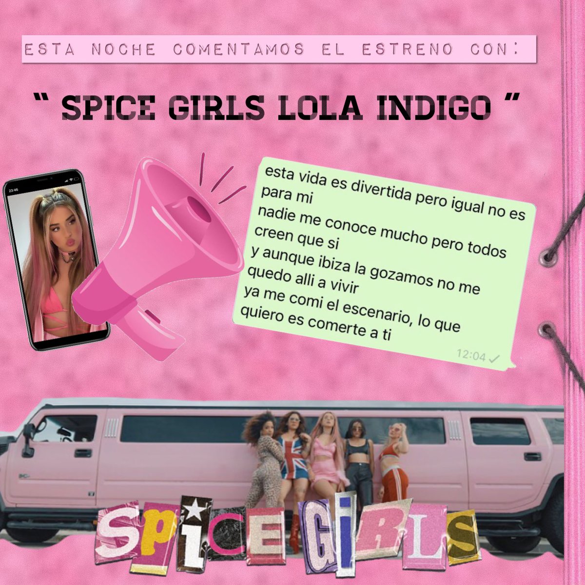 — Hoy 17 Hrs vamos a hacer tendencia por el lanzamiento del nuevo single de Lola Indigo.

⚠️ Recuerden: todo en mayúsculas, usen gifs y fotos, den RT.
NO den fav ni hagan spam y NO usen números.

Esperamos que puedan sumarse para darle todo el apoyo a este nuevo tema.💛