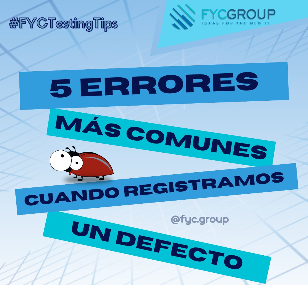fycgroup's tweet image. 🐞Y hoy en #FYCTestingTips 🐞
🔎 Puede suceder que por rapidez, inexperiencia, desorganización o hasta un mal día...
¿A quién no? podamos cometer errores a la hora de registrar un defecto🤔 📝
Míralo aquí bit.ly/3uMlCTA

#SoftwareTesters #PruebasdeSoftware #TestingTips