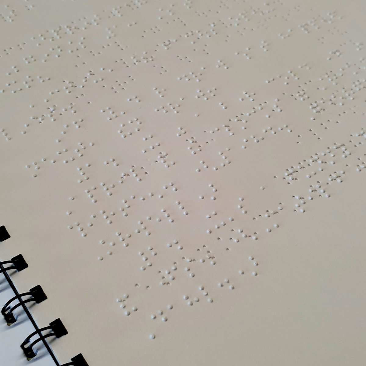MtGstudios's tweet photo. After discovering that one of our #CreativeDoodleBook participants has a visual impairment, we have commissioned a braille version of the book to allow them to take part in the sessions. It's a thing of beauty! https://t.co/vsI2rHx2Ha