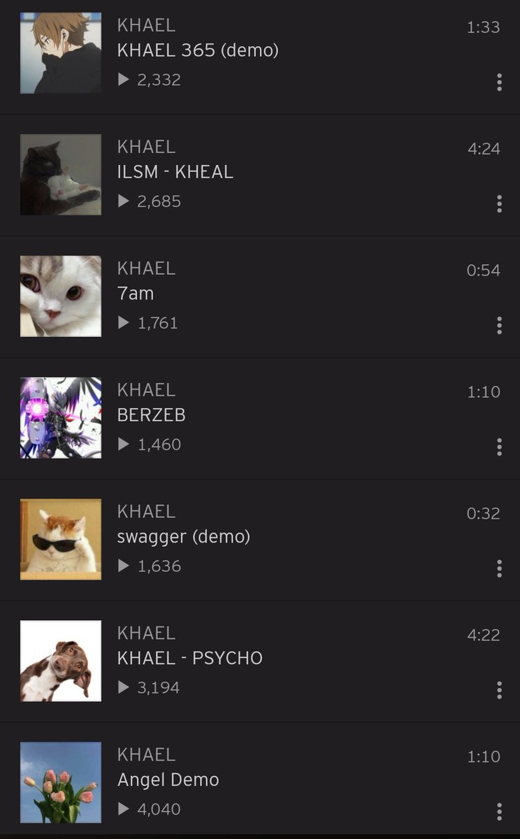 luckylienn's tweet photo. what do I need to do to make khael's soundcloud go viral, he did not produce all these songs to hear that he can't make his own music 🤨
https://t.co/MVpCUII8yk https://t.co/7VezkhN7wV