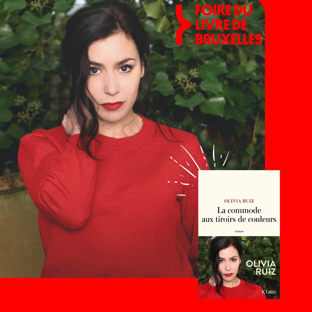 ✍🏻 #Dédicace de @OliviaRuiz à la librairie @filigranes365 (Bruxelles) vendredi 14 mai de 17h30 à 19h30 pour son premier roman « La commode aux tiroirs de couleurs ». 📚 Dans le cadre de la @foirelivrebxl #OliviaRuiz