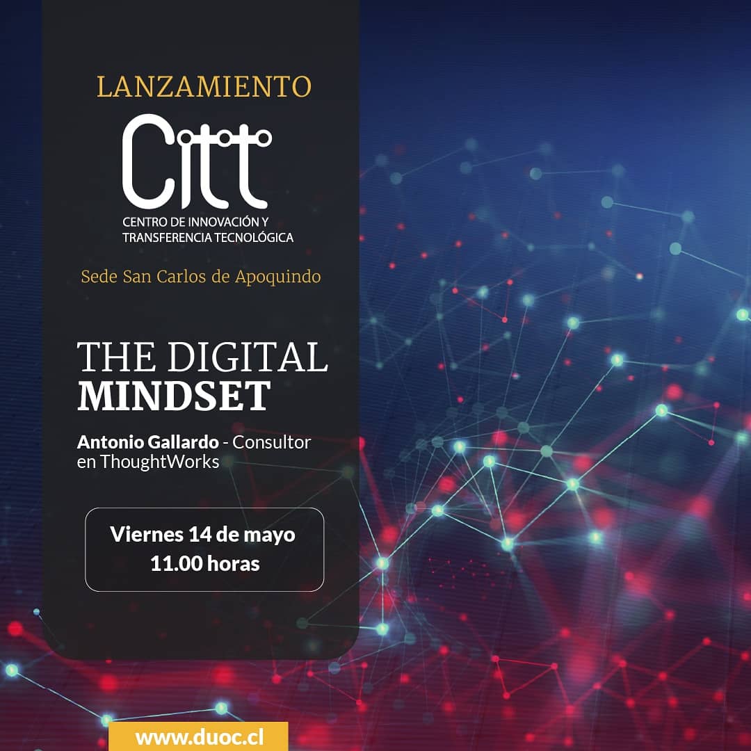 DuocUC_SC's tweet image. Tener un #MindsetDigital es reinventarse, aprovechando el potencial de las tecnologías y las nuevas metodologías de digitalización. 
¿Cómo funciona? ¿Cuál es el rol de las tecnologias?
Inscríbete bit.ly/3y811eH
@mas_tics @CulturalCondes @scd_apoquindo @CITTDuocUC