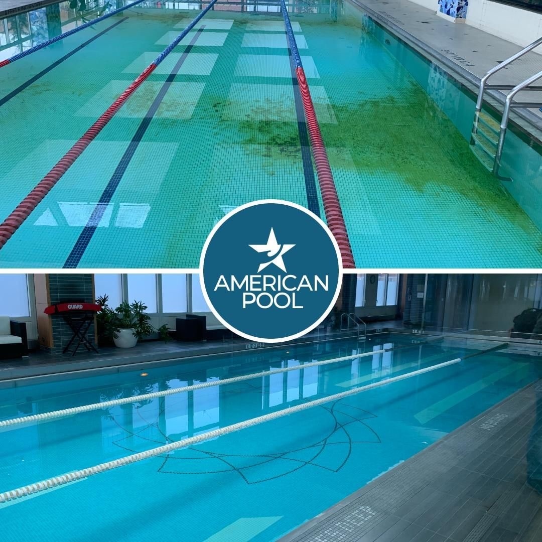 This is your reminder to keep up with regular pool maintenance! The difference is crystal clear. Contact American Pool to schedule your weekly pool maintenance today! bit.ly/2WaYWxQ 
#americanpool #poolmaintenance #poolservice #swimmingpool