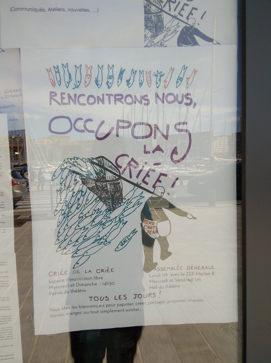 martinbodrero's tweet photo. Vois faites quoi de vos jours de pause vous ? 😎 #Marseille #LaCriee #occupation #culture https://t.co/silimdp2Pa