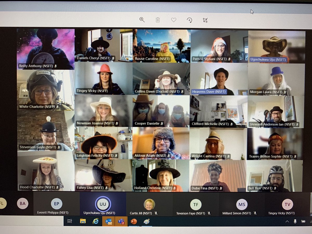 Great to catch up with our Norfolk and Waveney EIP teams at today’s virtual away day 😁 Theme: hats! #earlyinterventioninpsychosis #eip #psychosis #norfolk #waveney