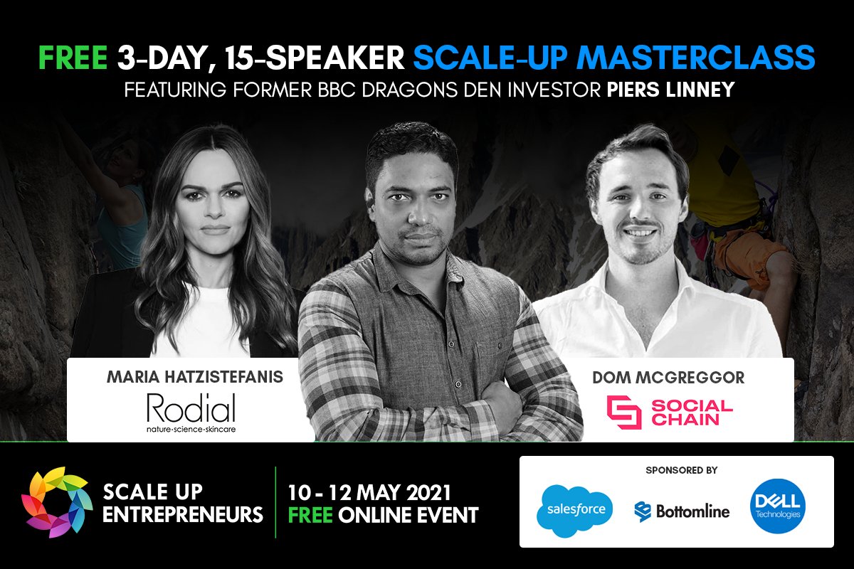 Did you miss our 3-Day 'Scale Up' Masterclass this week?

It's not too late to sign up and re watch any of this week's #webinars, our conversations with these industry experts are available for FREE to watch at your own convenience via this link 👇

bit.ly/330dPFO