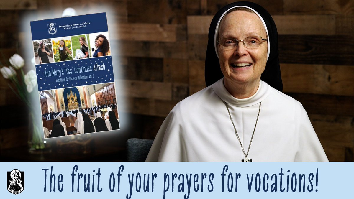 Watch this message from Sr. Joseph Andrew! We thank you all for your prayers for vocations! youtu.be/LXrsoV6BwiY

Get your copy of And Mary's 'Yes' Continues Afresh today:
golepress.com/product/and-ma… #CatholicChurch #orderofpreachers