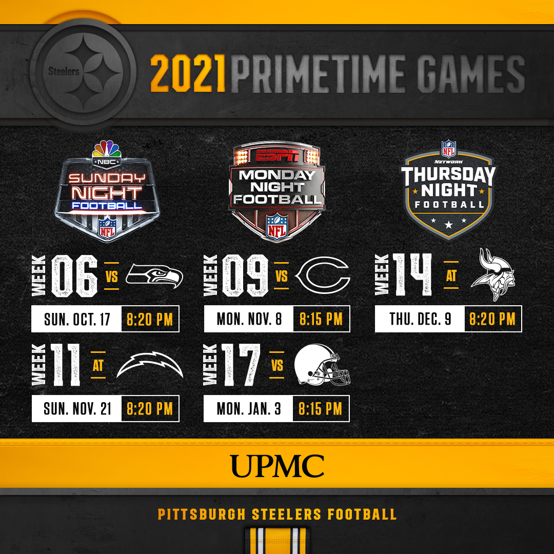 steelers primetime games 2022