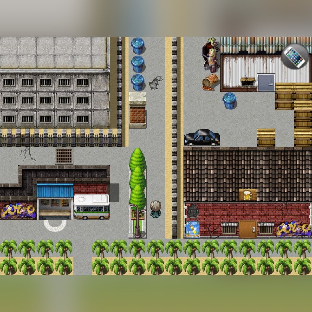 LunaWolfComics's tweet photo. Happy #throwbackthursday. Here's the shady side of Oceanview Island, featuring the Oceanview Prison 🚔, Gym 🏋‍♂️, &amp; Bar 🍻.
#throwback #tbt #jrpg #rpg #rpgmaker #rpgmakermv #spriteart #sprites #scifigame #fantasygame #webcomic #rpglover #comic #comics #rpggame #comicbook https://t.co/r526MYOrtL