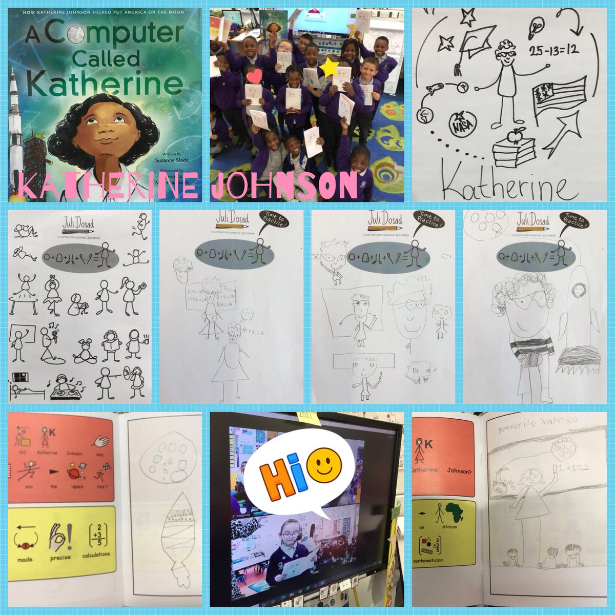 Year 1 Chestnut class have loved learning about Katherine Johnson. Today we used the amazing resources illustrator @julidosad had made for Tidemill and illustrated our own books about the amazing mathematician Katherine Johnson! We shared what we had learnt with Magnolia class.LH