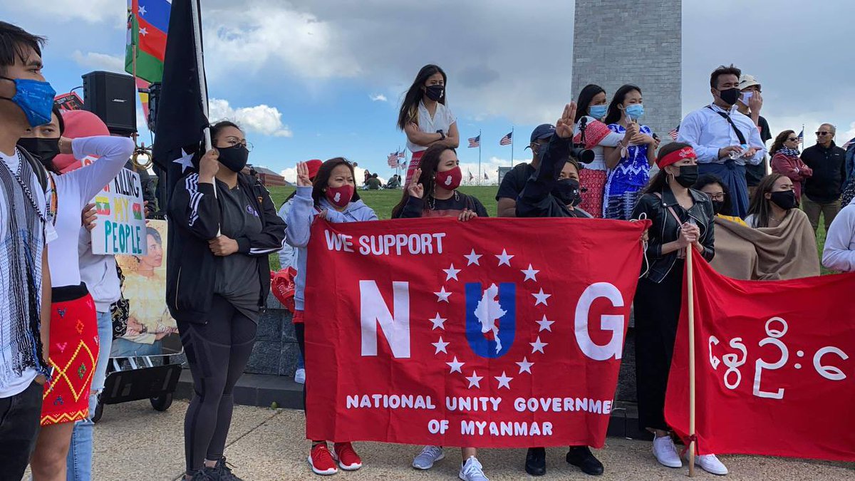 Gen Z protest in D.C #May8coup #Youmessedwiththewronggenration #CrimesAgainstHumanity #MilkTeaAlliance #Messages4Myanmar #SpringRevolution #အရေးတော်ပုံအောင်ရမည် #AllLivesMatter <a href="/Voaburmese/">VOA Burmese</a> <a href="/bbcburmese/">BBC News မြန်မာ</a> <a href="/IrrawaddyNews/">The Irrawaddy (Eng)</a> <a href="/PVamplify/">Progressive Voice</a>