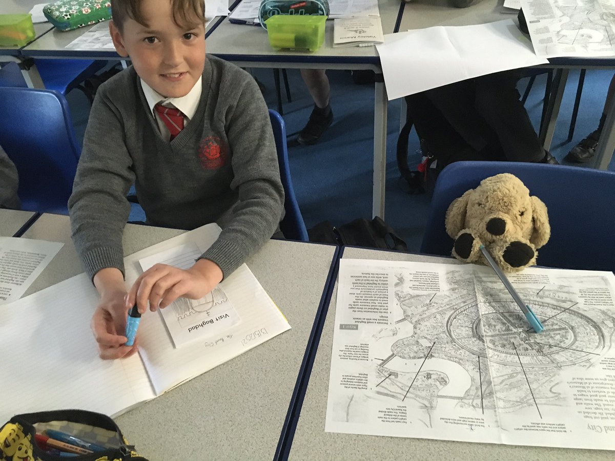 YMS_History's tweet photo. Doggy enjoying learning about the ancient Round City of Baghdad this afternoon. https://t.co/lOdKVQmB8c