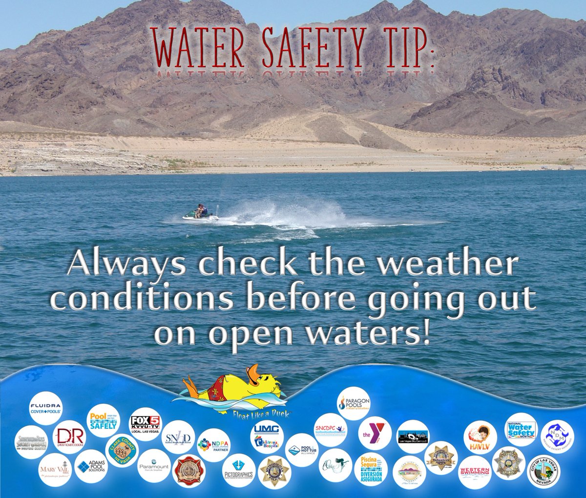 RT NWSVegas: RT @Duckieparagon: Always check the weather conditions before going out 
on open waters! #boating #waterskiing #jetskis #watersafetymonth #watersafetytips #openwaters #checktheweather #floatlikeaduck @NWSVegas @LakeMeadNPS_  @tedpretty @Cass…