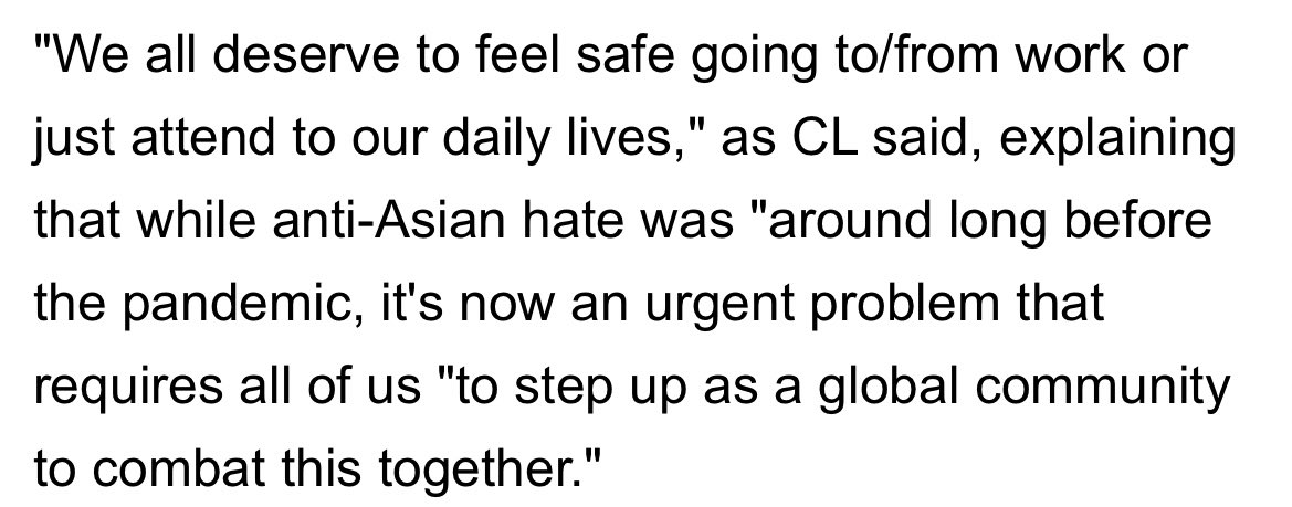 lchaerinvids's tweet photo. “We all deserve to feel safe going to/from work or just attend to our daily lives” - CL 

🔗 https://t.co/DT3ok1C4yr

@lyft #lyftpartner #StopAsianHate  #AAPIHeritageMonth #CL @chaelinCL https://t.co/oOg7rZ85qu